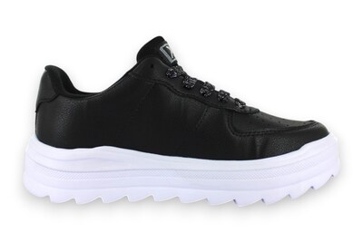 Foto 3 | Tenis Casual Negro Blanco Mujer Cromcues Newk