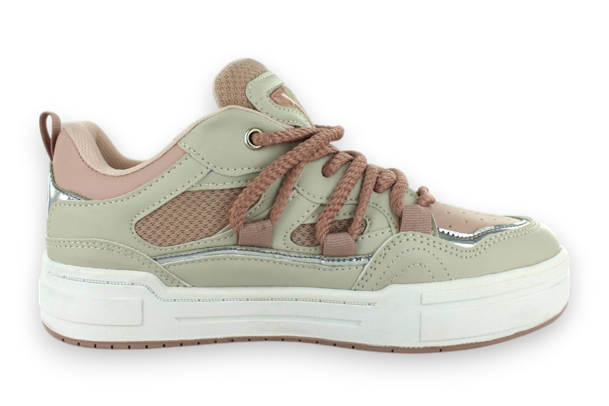 Foto 4 pulgar | Tenis Casual Beige Maquillaje Mujer Lupina Newk