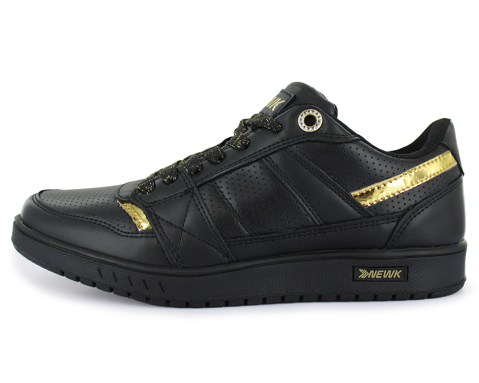 Foto 3 pulgar | Tenis Casual Negro Oro Mujer Dudley Newk