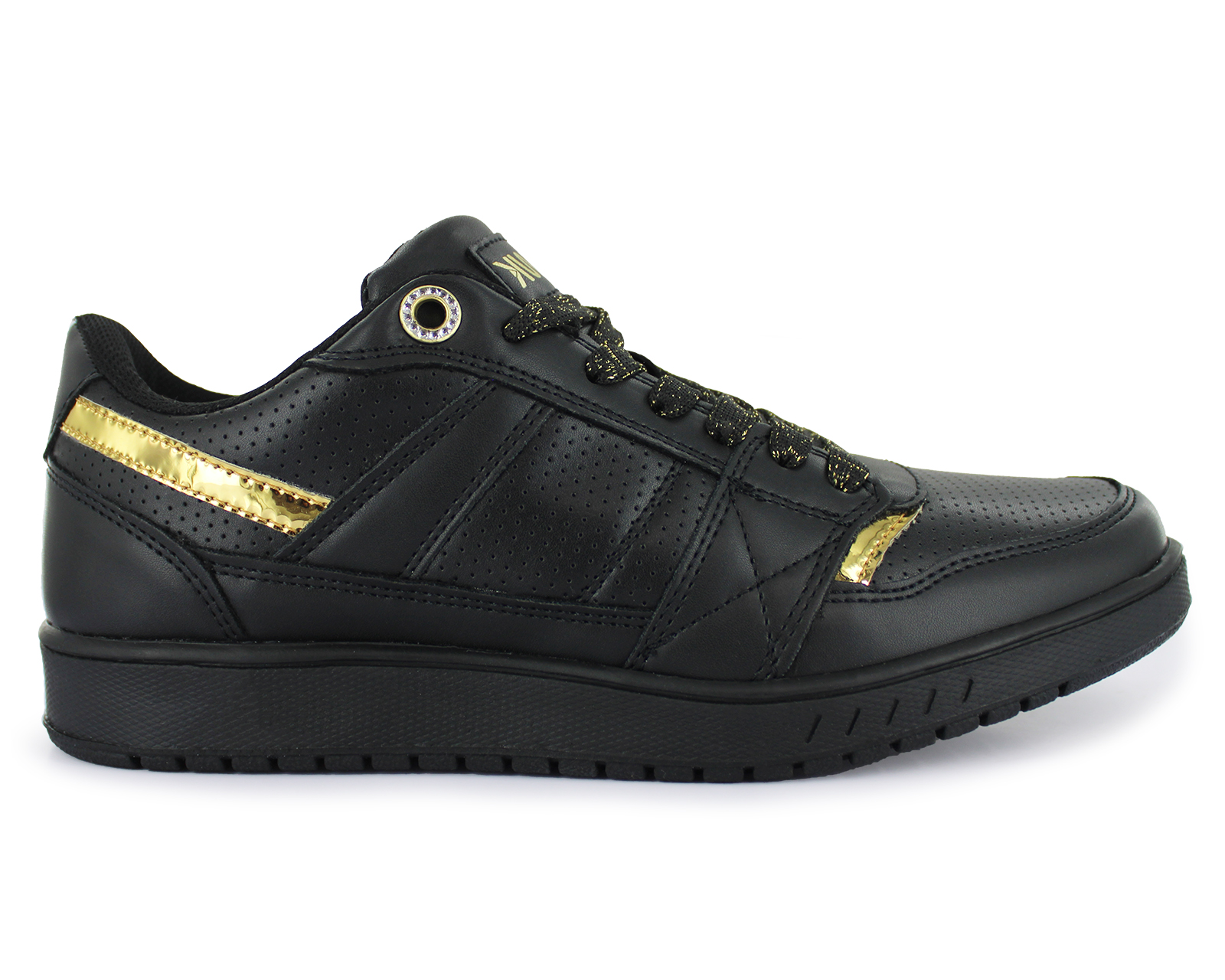 Foto 4 pulgar | Tenis Casual Negro Oro Mujer Dudley Newk