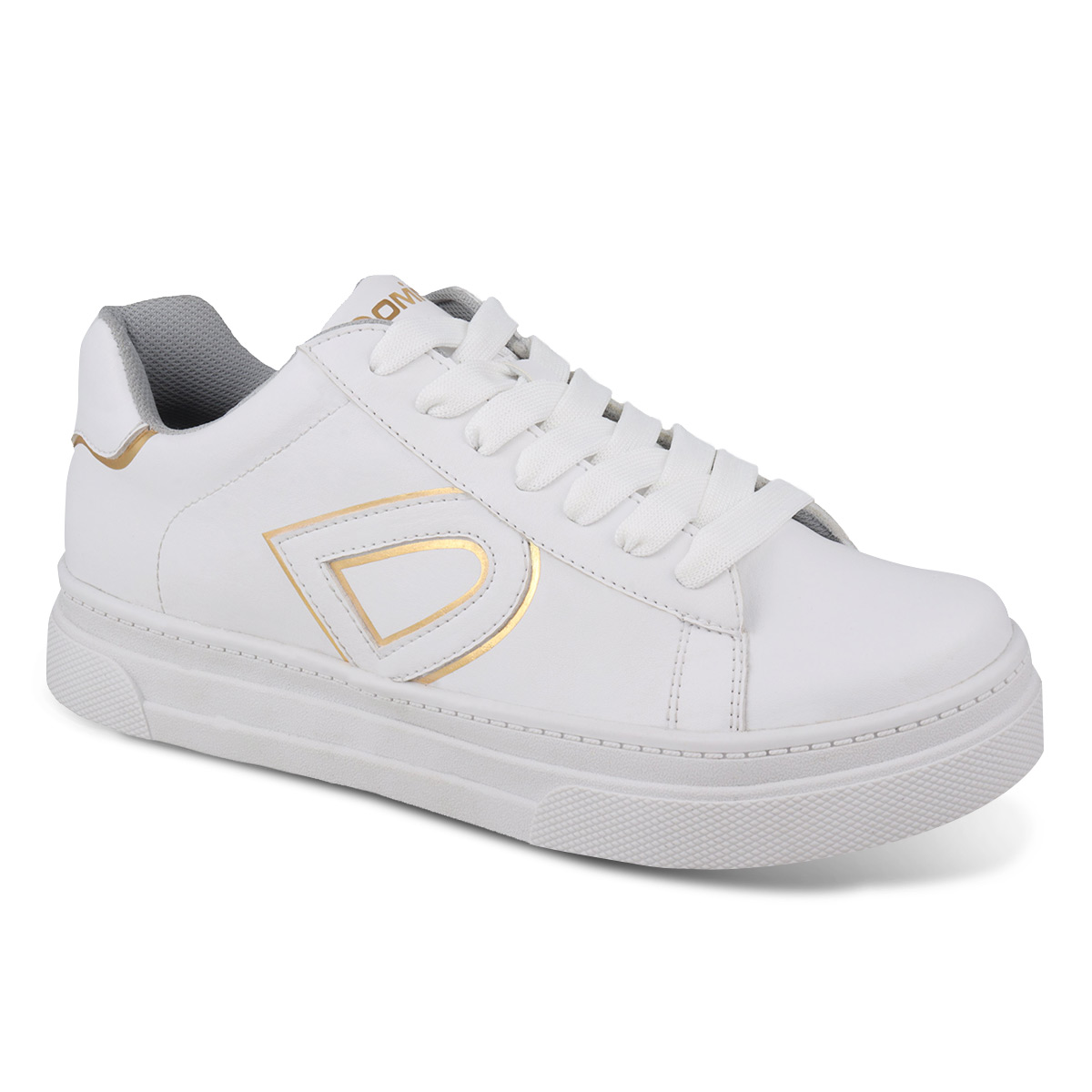 Foto 2 pulgar | Tenis Sneaker Dominiq 2302 Color Blanco/oro Para Mujer