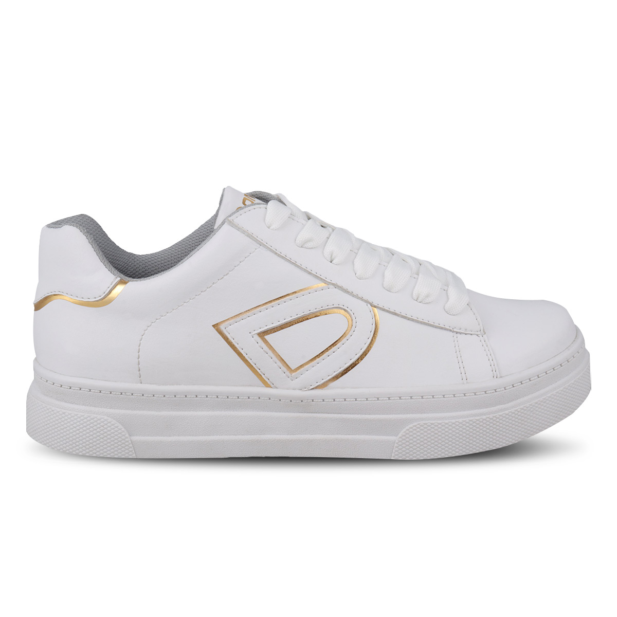 Foto 3 pulgar | Tenis Sneaker Dominiq 2302 Color Blanco/oro Para Mujer