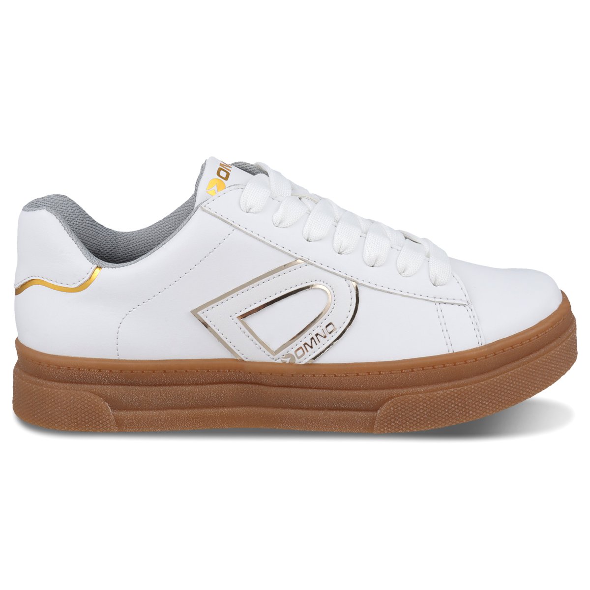 Foto 3 pulgar | Tenis Sneaker Dominiq 2302 Color Blanco/ambar Para Mujer
