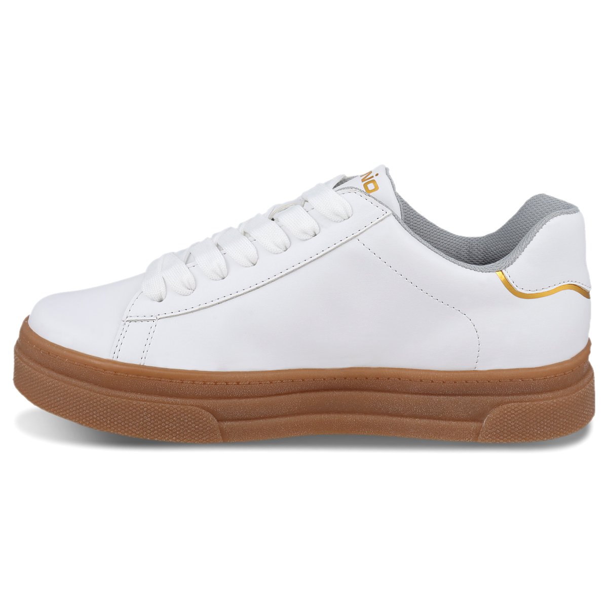 Foto 4 pulgar | Tenis Sneaker Dominiq 2302 Color Blanco/ambar Para Mujer