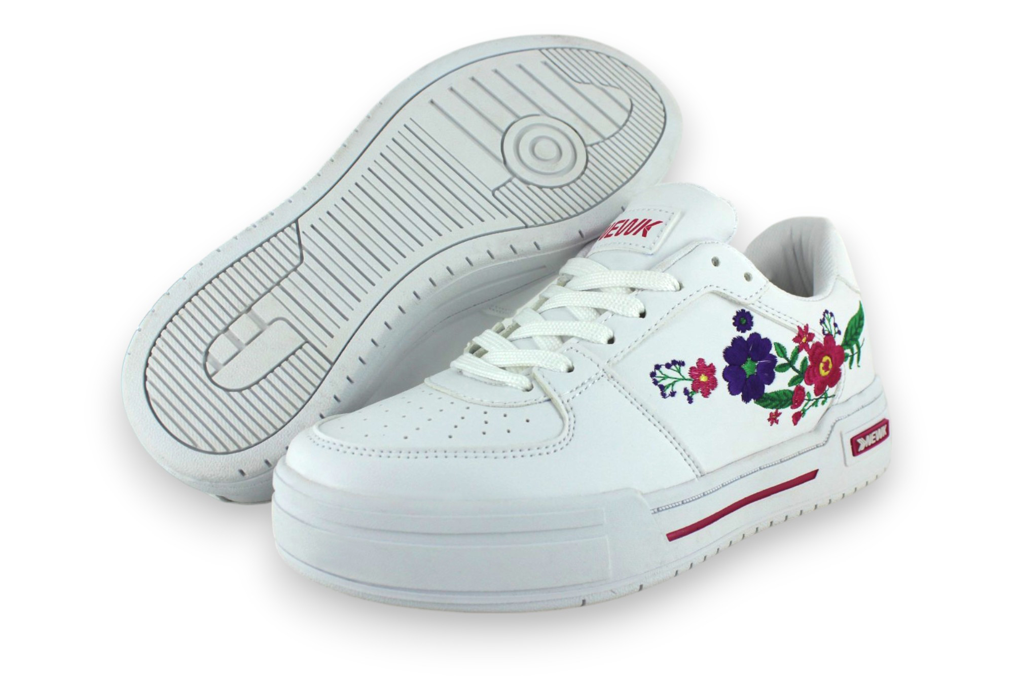 Foto 2 pulgar | Tenis Casual Blanco Rosa Verde Mujer Panther Newk