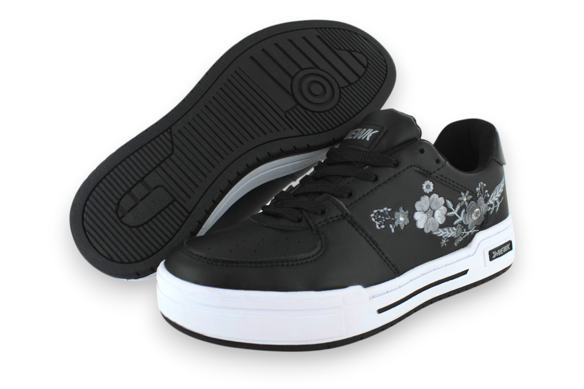 Foto 2 pulgar | Tenis Casual Negro Gris Mujer Panther Newk