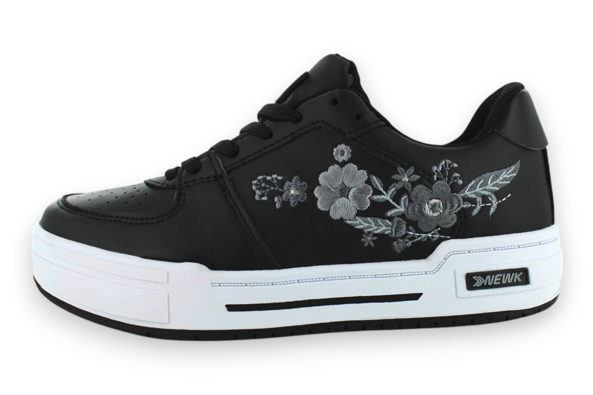 Foto 3 pulgar | Tenis Casual Negro Gris Mujer Panther Newk