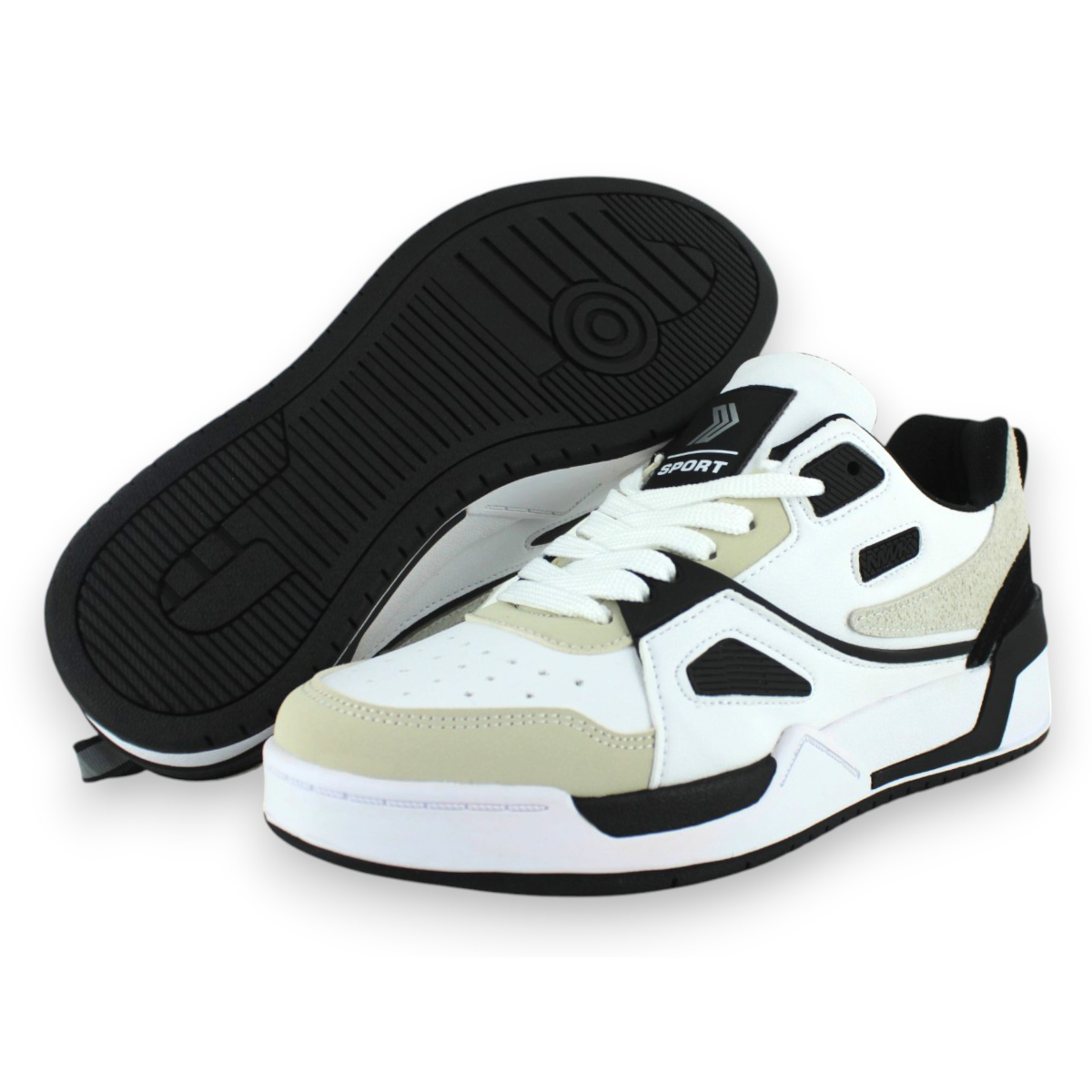 Foto 2 pulgar | Tenis Casual Blanco Negro Mujer Alif Newk