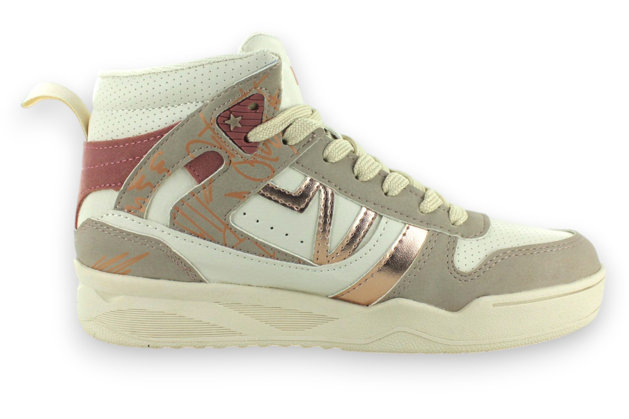 Foto 3 | Tenis Casual Maquillaje Rosa Mujer Percio Newk