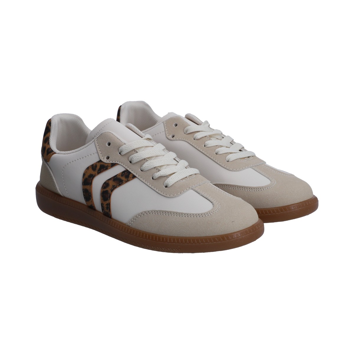 Tenis Casuales Berlin Blancos y Animal Print para Dama
