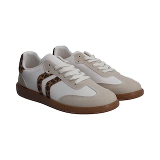Foto 1 | Tenis Casuales Berlin Blancos y Animal Print para Dama