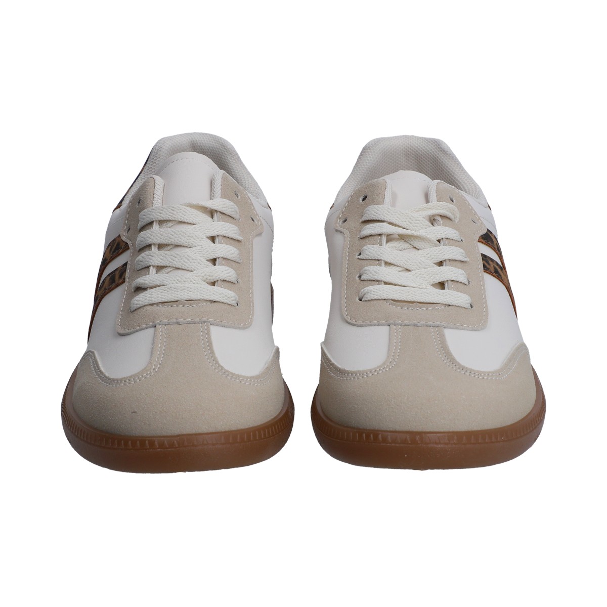 Foto 2 | Tenis Casuales Berlin Blancos y Animal Print para Dama