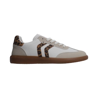 Foto 5 | Tenis Casuales Berlin Blancos y Animal Print para Dama