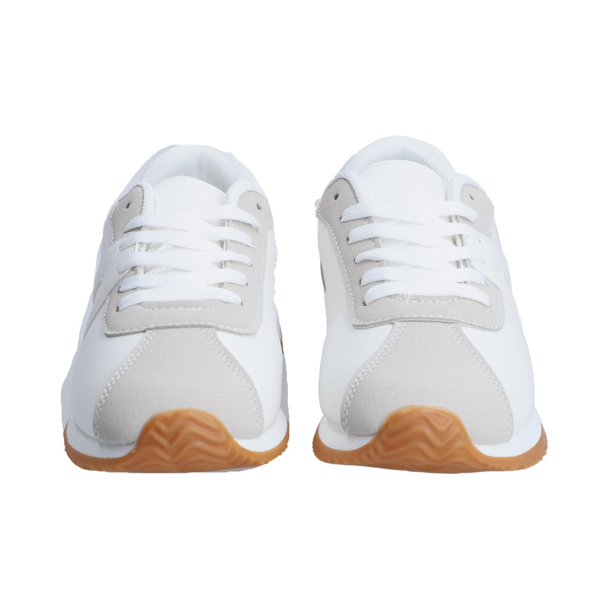 Foto 3 pulgar | Tenis Casuales Berlin Blanco y Gris para Dama