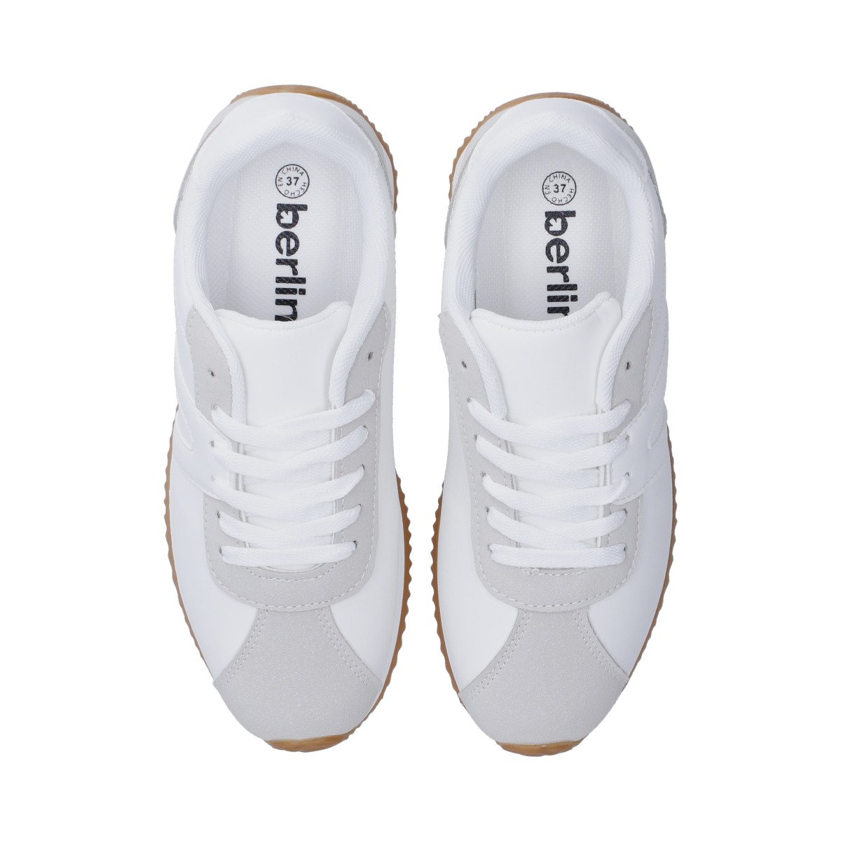 Foto 4 | Tenis Casuales Berlin Blanco y Gris para Dama