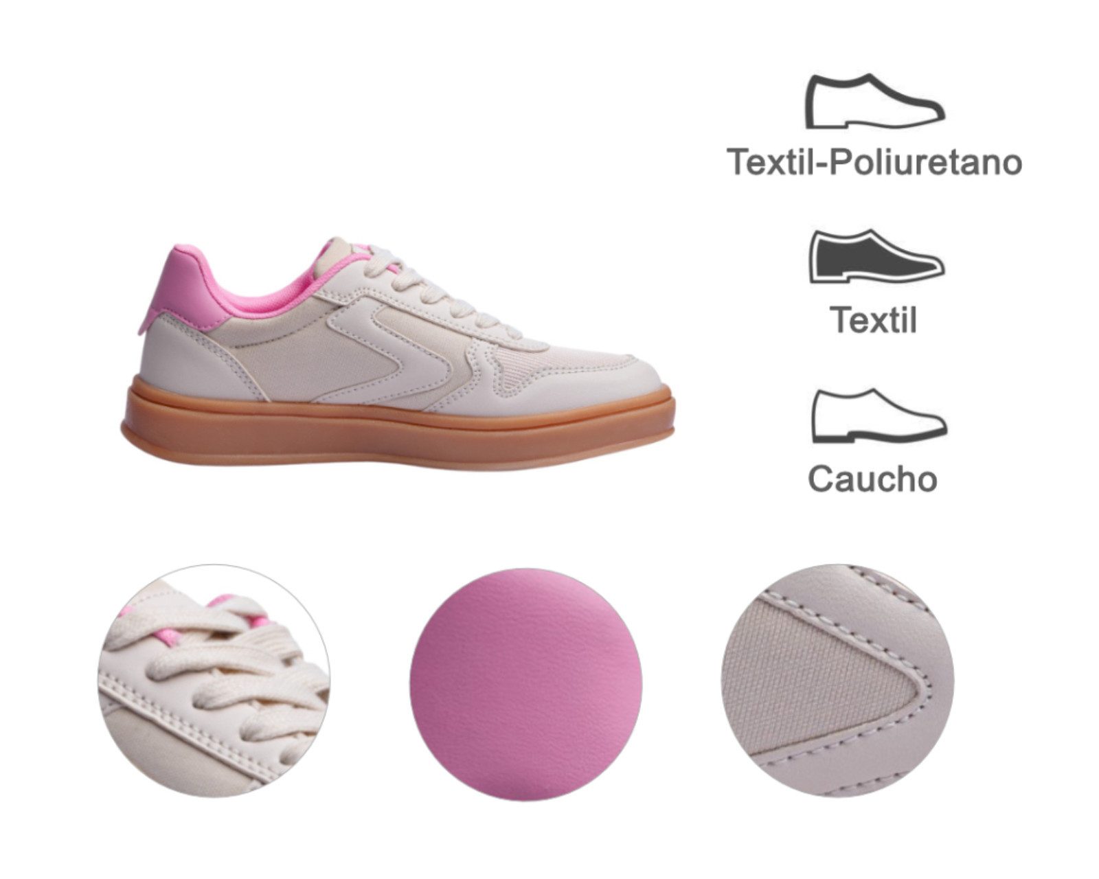 Foto 9 pulgar | Tenis Para Mujer Lob Footwear Pu Beige 57005004