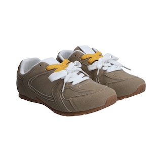Foto 1 | Tenis Casuales Berlin Taupe con Agujetas Naranja y Blanco para Dama