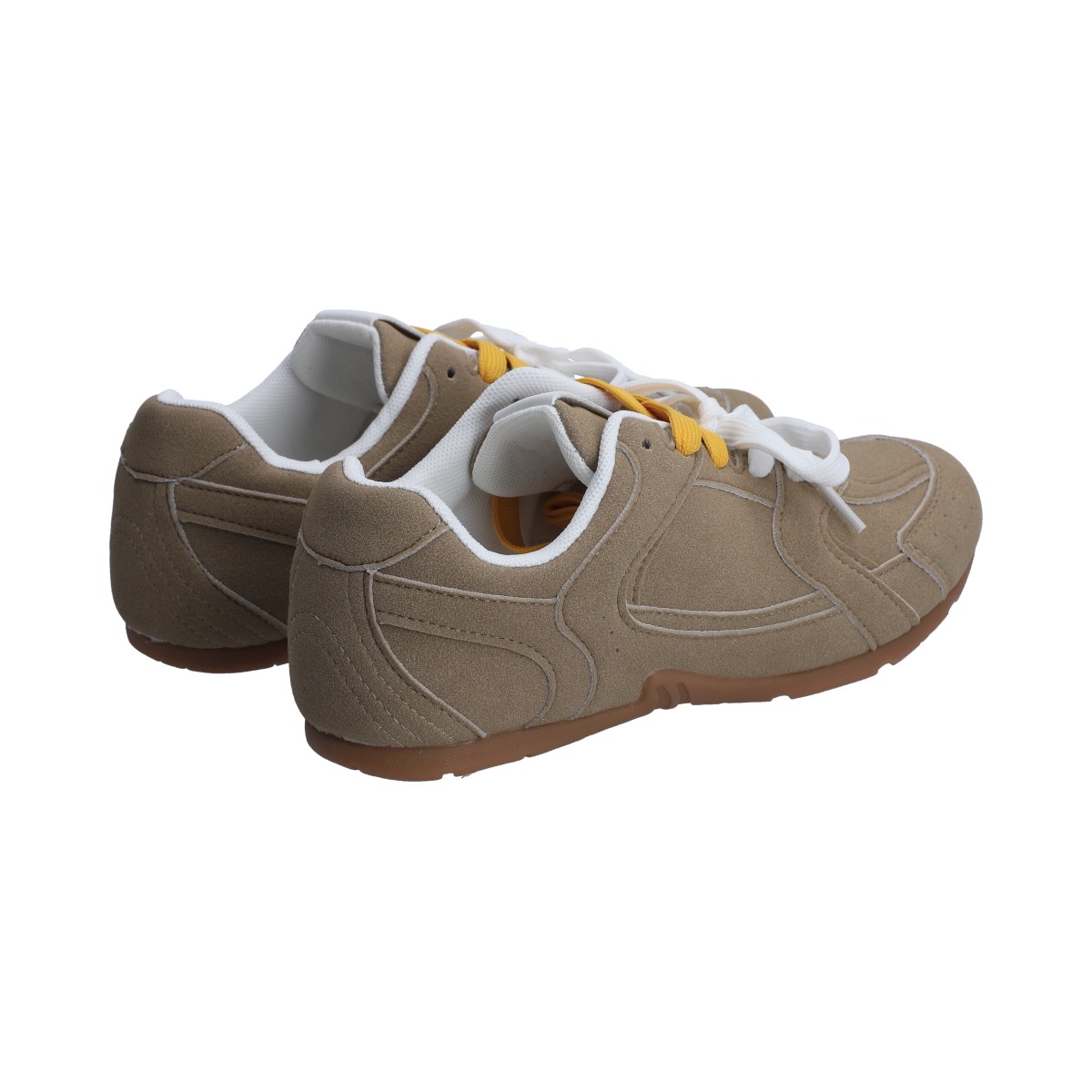 Foto 3 | Tenis Casuales Berlin Taupe con Agujetas Naranja y Blanco para Dama