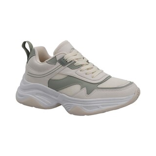 Foto 2 | Tenis Mujer Ovx Casual Agujetas Comodo Textil Beige