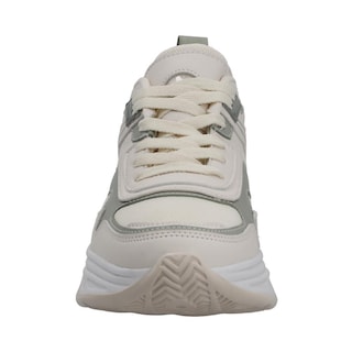 Foto 4 | Tenis Mujer Ovx Casual Agujetas Comodo Textil Beige