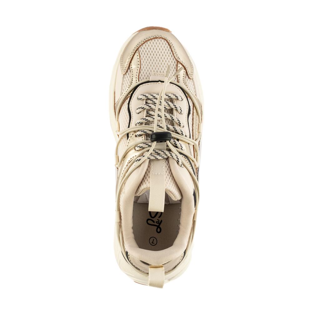 Foto 4 pulgar | Tenis Sneaker Plataforma Moda 5cm Para Mujer Walki Marimar Beige