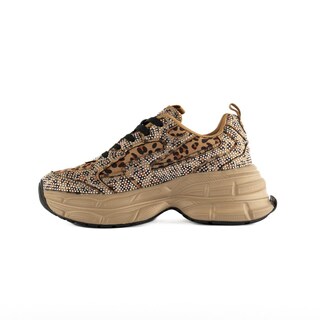 Foto 2 | Tenis Sneaker Plataforma Moda 5cm Para Mujer Walki Dania Dorado Oscuro