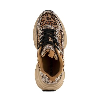 Foto 3 | Tenis Sneaker Plataforma Moda 5cm Para Mujer Walki Dania Dorado Oscuro