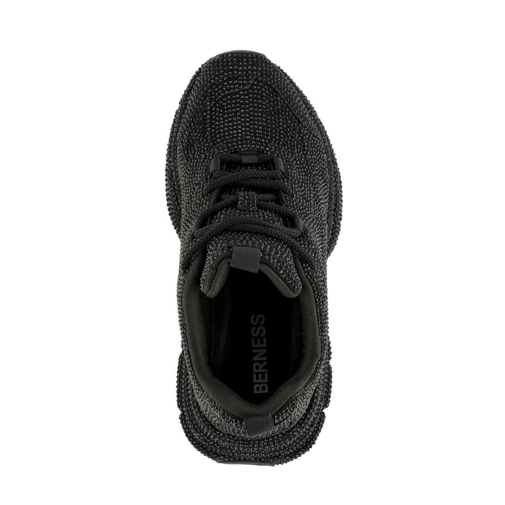 Foto 4 pulgar | Tenis Sneaker Plataforma Brillos Moda 5cm Para Mujer Walki Tulia Negro