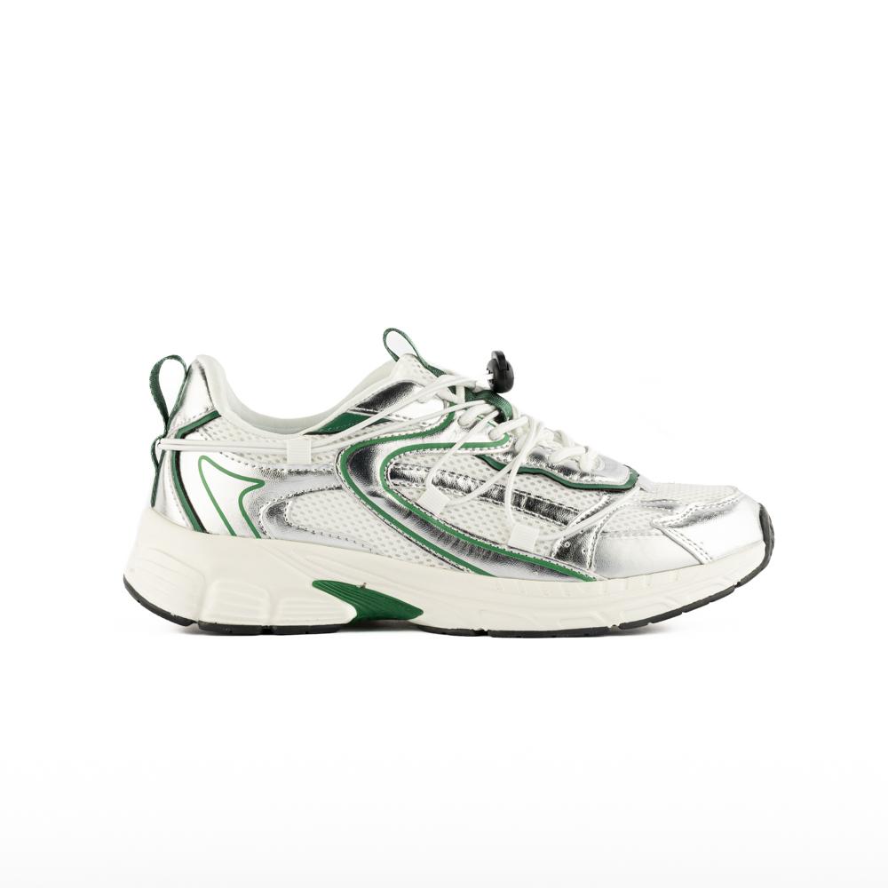 Tenis Sneaker Plataforma Moda 5cm Para Mujer Walki Marimar Plateado