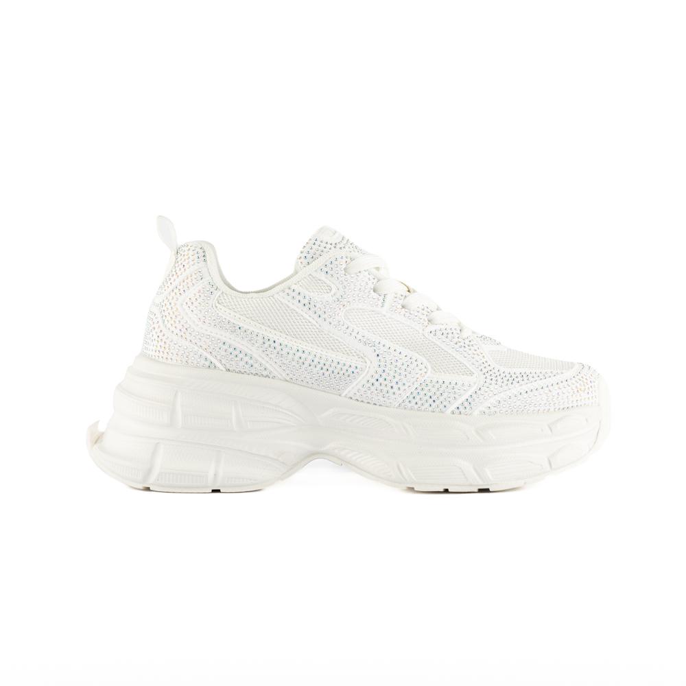 Tenis Sneaker Plataforma Moda 5cm Para Mujer Walki Dania Blanco