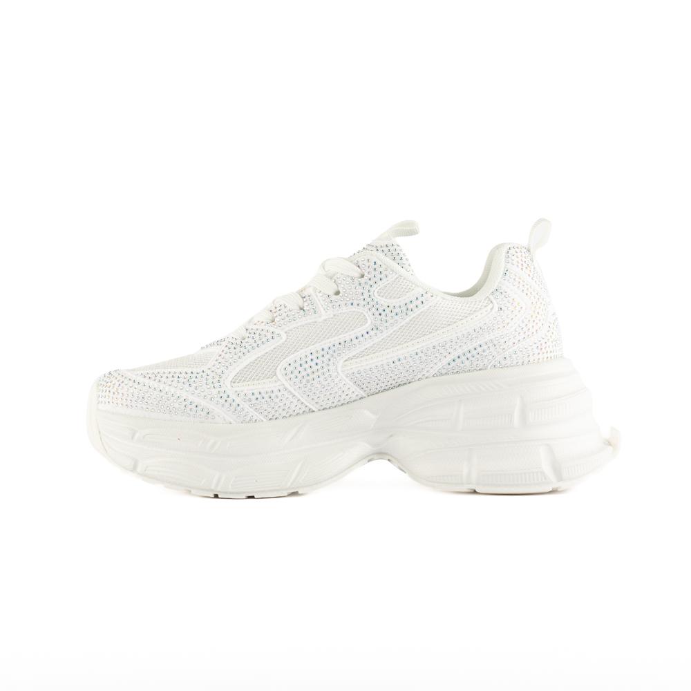 Foto 3 pulgar | Tenis Sneaker Plataforma Moda 5cm Para Mujer Walki Dania Blanco