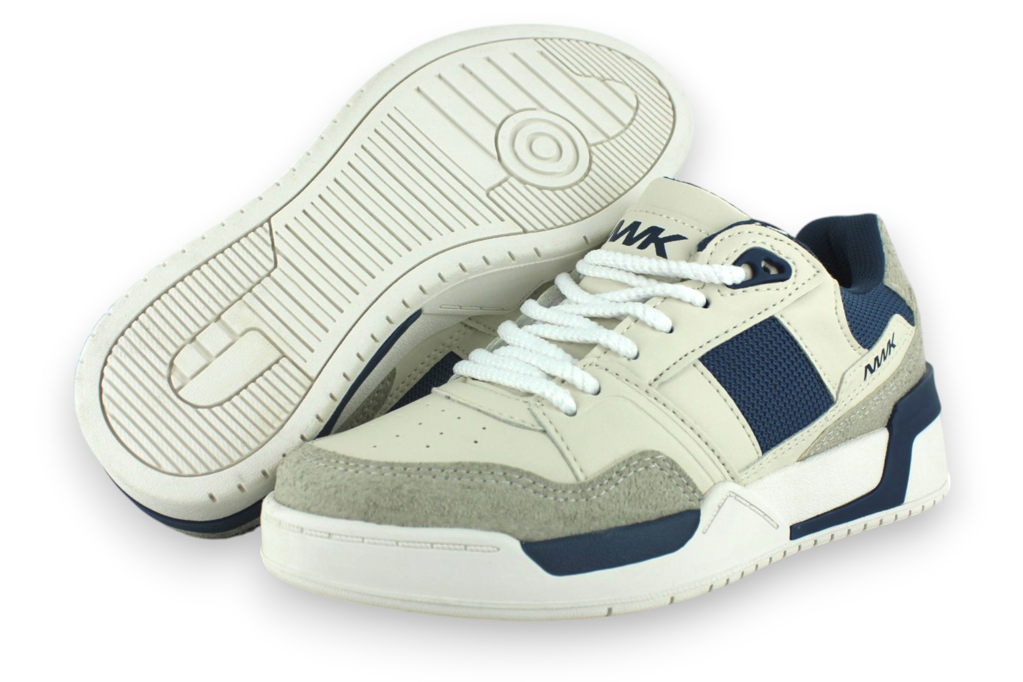 Foto 2 pulgar | Tenis Casual Blanco Azul Mujer Canter Newk