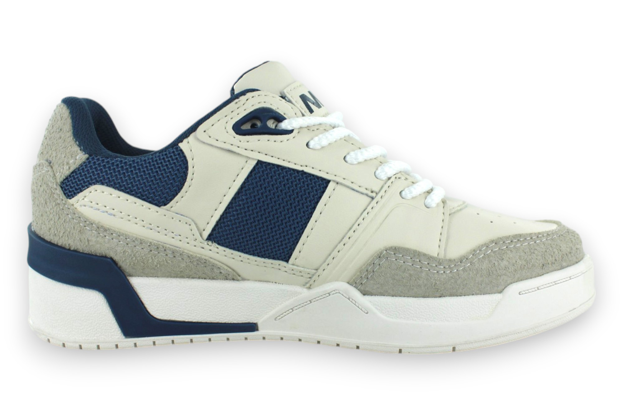 Foto 4 pulgar | Tenis Casual Blanco Azul Mujer Canter Newk