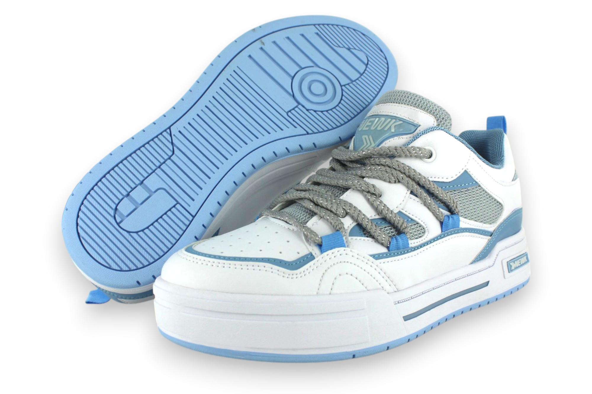 Foto 1 | Tenis Casual Blanco Azul Cielo Mujer Lupina Newk