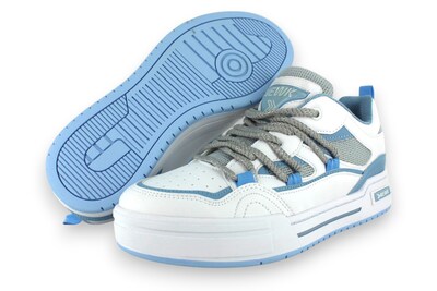 Foto 1 | Tenis Casual Blanco Azul Cielo Mujer Lupina Newk