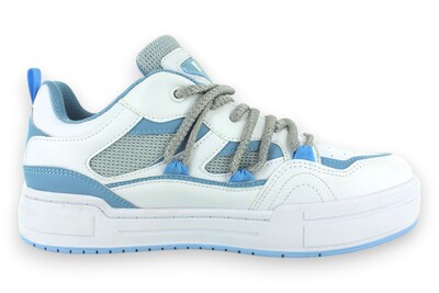 Foto 3 | Tenis Casual Blanco Azul Cielo Mujer Lupina Newk
