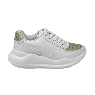 Foto 2 | Teni Casual De Plataforma L14 Blanco Dorado Para Mujer