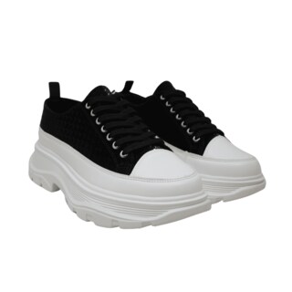 Foto 1 | Teni Casual De Plataforma L16 Negro Blanco Para Mujer