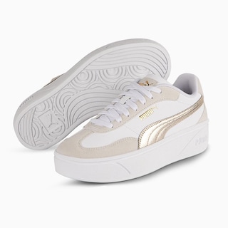 Foto 3 | Tenis Puma Club Ii Era Plataform Metallics Para Mujer Beige