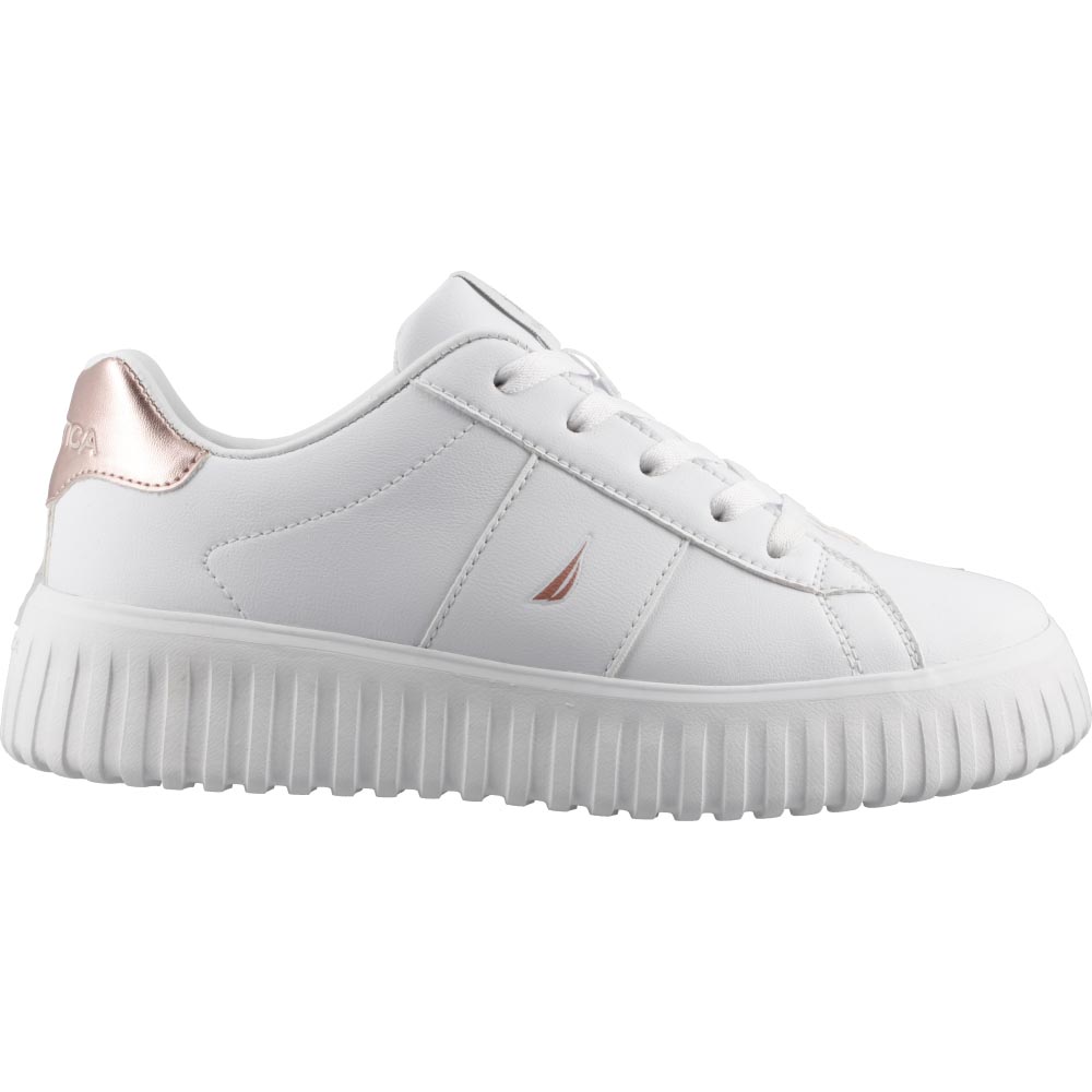 Foto 2 pulgar | Tenis Mujer Nautica Np101 Blanco/ororosado Tenis Dama Casual Talla 22 A 26 M