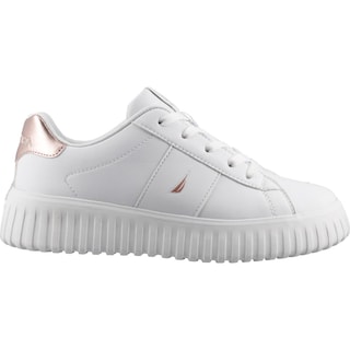 Foto 1 | Tenis Mujer Nautica Np101 Blanco/ororosado Tenis Dama Casual Talla 22 A 26 M