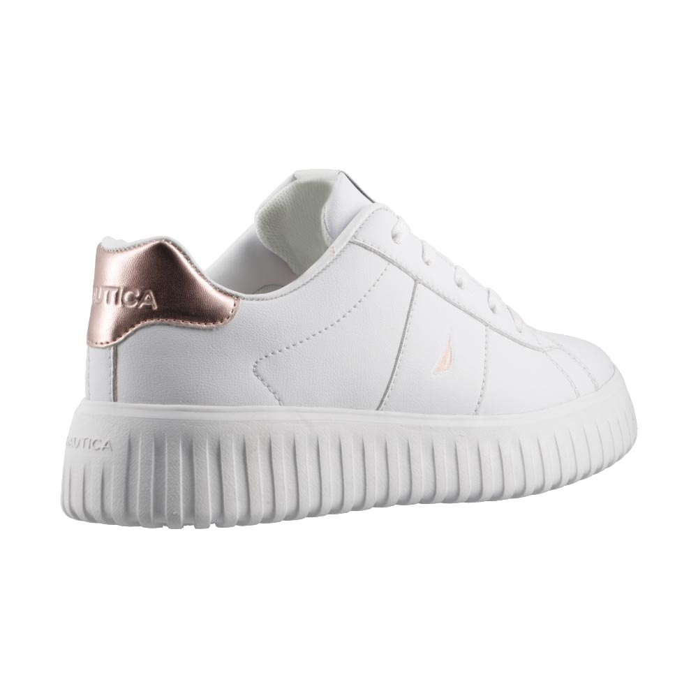 Foto 4 pulgar | Tenis Mujer Nautica Np101 Blanco/ororosado Tenis Dama Casual Talla 22 A 26 M