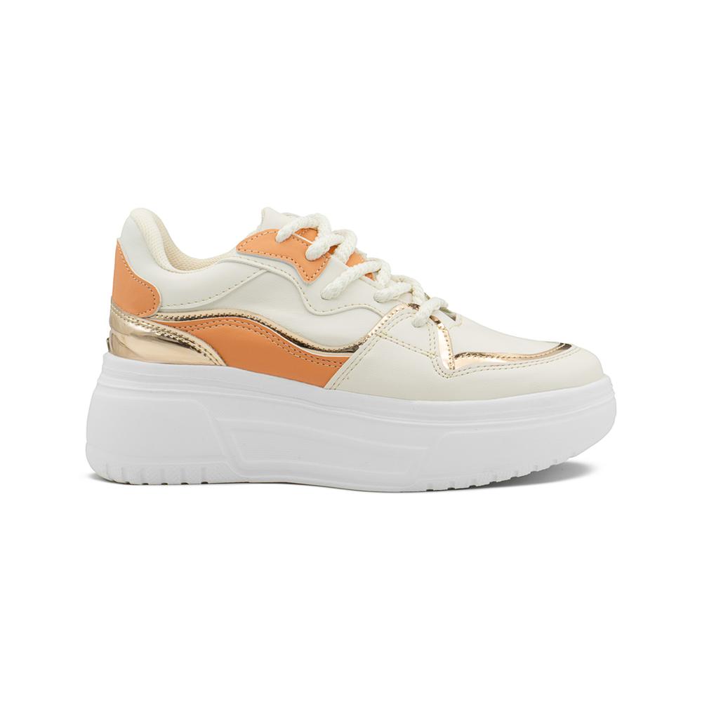 Foto 2 pulgar | Tenis Para Mujer Casuales Con Plataforma Chunky Latte/mamey Beige