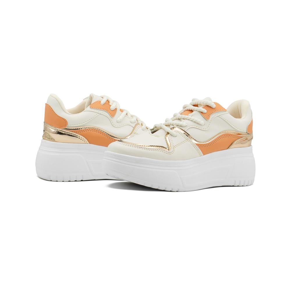 Foto 4 pulgar | Tenis Para Mujer Casuales Con Plataforma Chunky Latte/mamey Beige