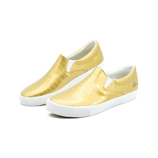 Foto 1 | Tenis Pirma Choclo Para Mujer Slip On Color Dorado Dorado