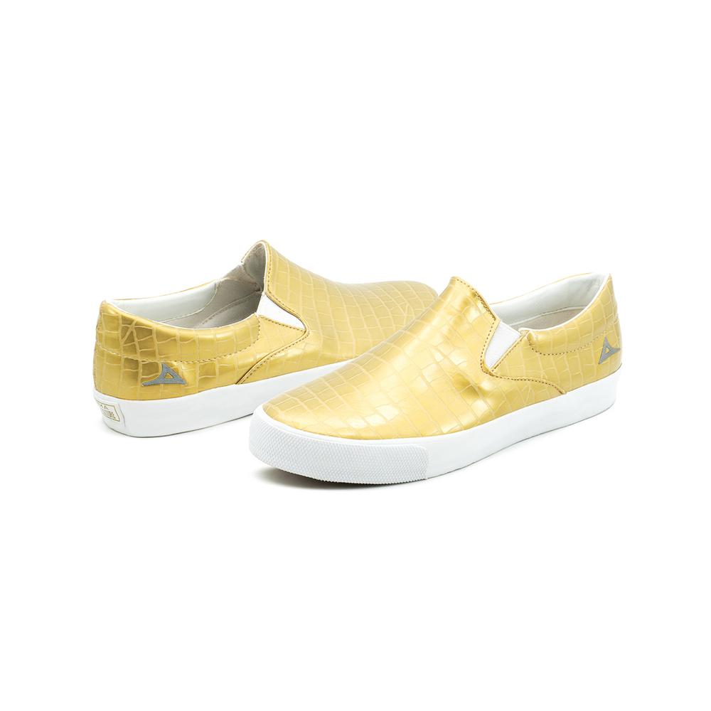 Foto 3 pulgar | Tenis Pirma Choclo Para Mujer Slip On Color Dorado Dorado