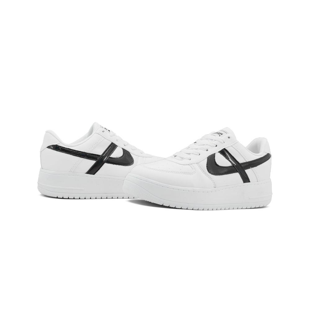 Foto 3 pulgar | Tenis Panam Con Plataforma Para Dama Urbano En Blanco-negro Blanco