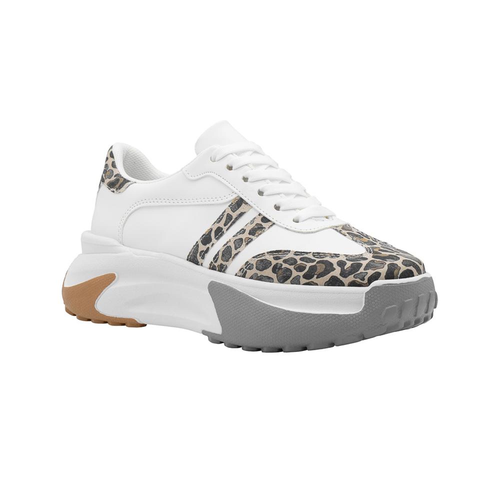 Foto 2 pulgar | Tenis Para Mujer Plataforma Color Blanco Casual Outfit Blanco