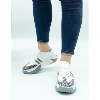 Foto 2 | Tenis Para Mujer Plataforma Color Blanco Casual Outfit Blanco