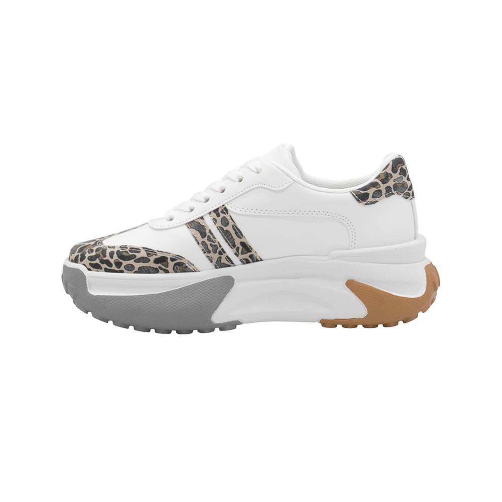 Foto 3 | Tenis Para Mujer Plataforma Color Blanco Casual Outfit Blanco